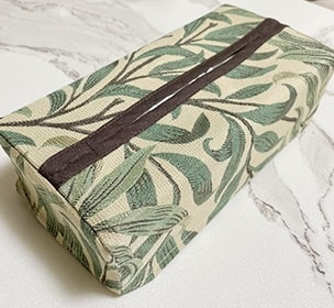 ティッシュBOXカバー　パイピング付き